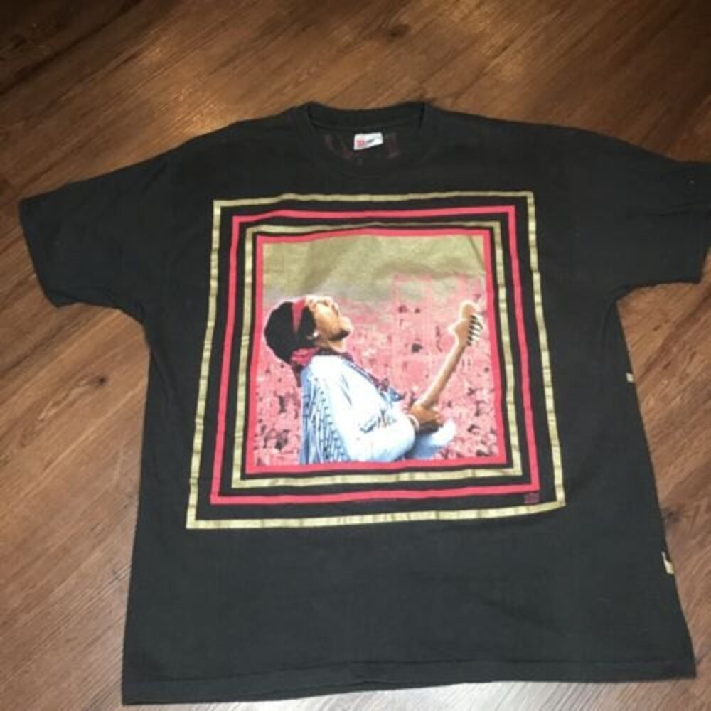 Rare Jimi Hendrix 1994 Woodstock Single Stitch T shirt Size XL EUC